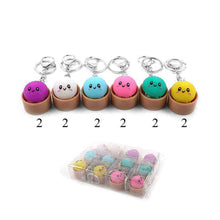 Load image into Gallery viewer, Mystery LED Light Up Bao Steam Bun Clicker Bag Charm Keychains
