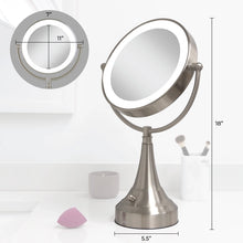 Load image into Gallery viewer, Zadro, Inc. - Cordless Dual Sided LED Lighted Round Vanity Mirror
