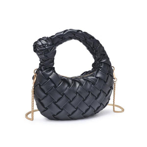 Nadia Woven Crossbody: Black