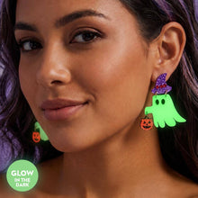 Load image into Gallery viewer, Glow In The Dark Halloween Ghost Drop Dangle Earrings
