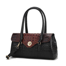 Load image into Gallery viewer, MKF Liviana Women&#39;s Shoulder Bag Croc-Embossed Fine Hardware: Cognac
