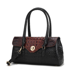 MKF Liviana Women's Shoulder Bag Croc-Embossed Fine Hardware: Cognac