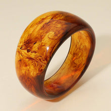 Load image into Gallery viewer, Bold Wide Celluloid Acetate Bangle Bracelet: Brown
