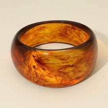 Load image into Gallery viewer, Bold Wide Celluloid Acetate Bangle Bracelet: Brown

