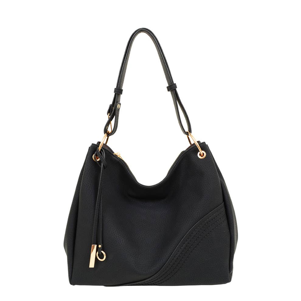 Mikayla Slouchy Hobo: Black