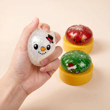 Load image into Gallery viewer, Glitter Christmas Mystery Squishy Dumpling Stress Relief Squishy Toy
