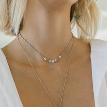 Load image into Gallery viewer, HyeVibe Multi Gemstone Necklace -Rose Quartz on Silver
