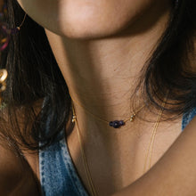 Load image into Gallery viewer, HyeVibe Multi Gemstone Necklace-Amethyst on Gold
