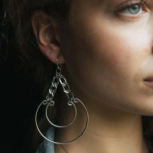 Dream On Hoops Antique Silver