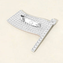 Load image into Gallery viewer, Rhinestone Embellished American USA Flag Pin Brooch
