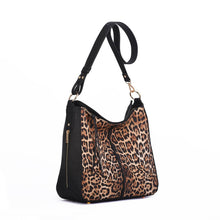 Load image into Gallery viewer, Maya Leopard Print Hobo: Cognac

