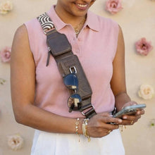 Load image into Gallery viewer, Zip &amp; Clip RFID Strap: Espresso (Hardware: Gold)
