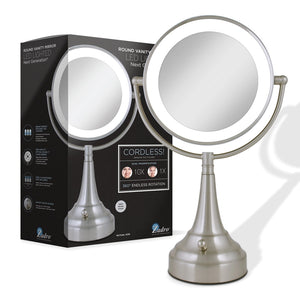 Zadro, Inc. - Cordless Dual Sided LED Lighted Round Vanity Mirror