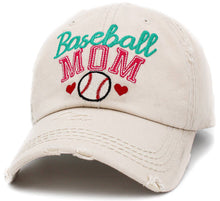 Load image into Gallery viewer, Baseball Mom Washed Vintage Ballcap: STN
