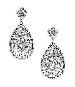 Metal tear earring