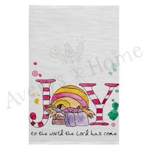 Joy In the Christmas Season Holiday Tea Towel