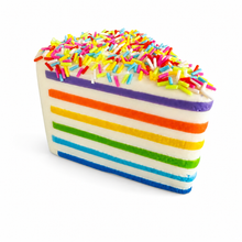 Load image into Gallery viewer, Mini Rainbow Cake Squishy Foam Cake Squishy Toy with Rainbow Sprinkles | Individually Wrapped Sensory Squishy
