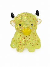 Load image into Gallery viewer, Pinch Glitter Highland Bull Squishy

