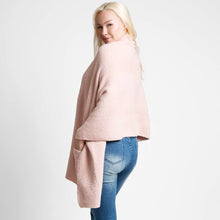 Load image into Gallery viewer, Open Front Pocketed Shawl Cardigan: Pink
