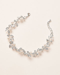 Alexa Pearl & Crystal Bracelet: Rose Gold