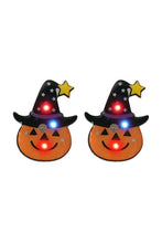 Load image into Gallery viewer, LED Light Up Halloween Pumpkin Earrings
