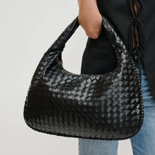 Load image into Gallery viewer, Victoria Woven Hobo: Black
