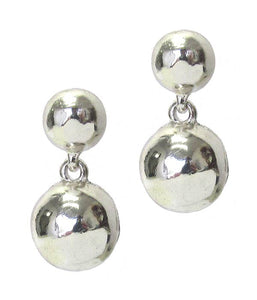 3d metal ball earring