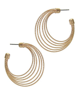 Multi wire hoop earring