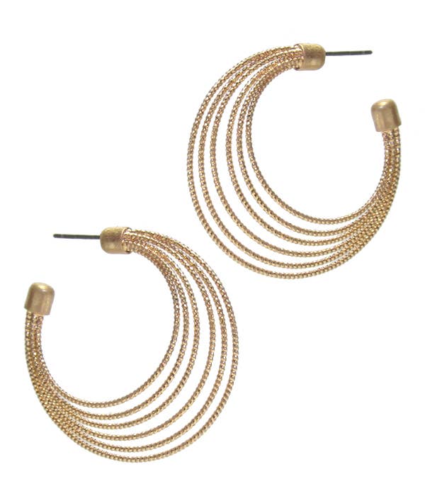 Multi wire hoop earring