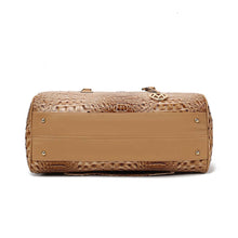 Load image into Gallery viewer, MKF Rina Crocodile Embossed Women’s Duffle Bag by Mia K: Black
