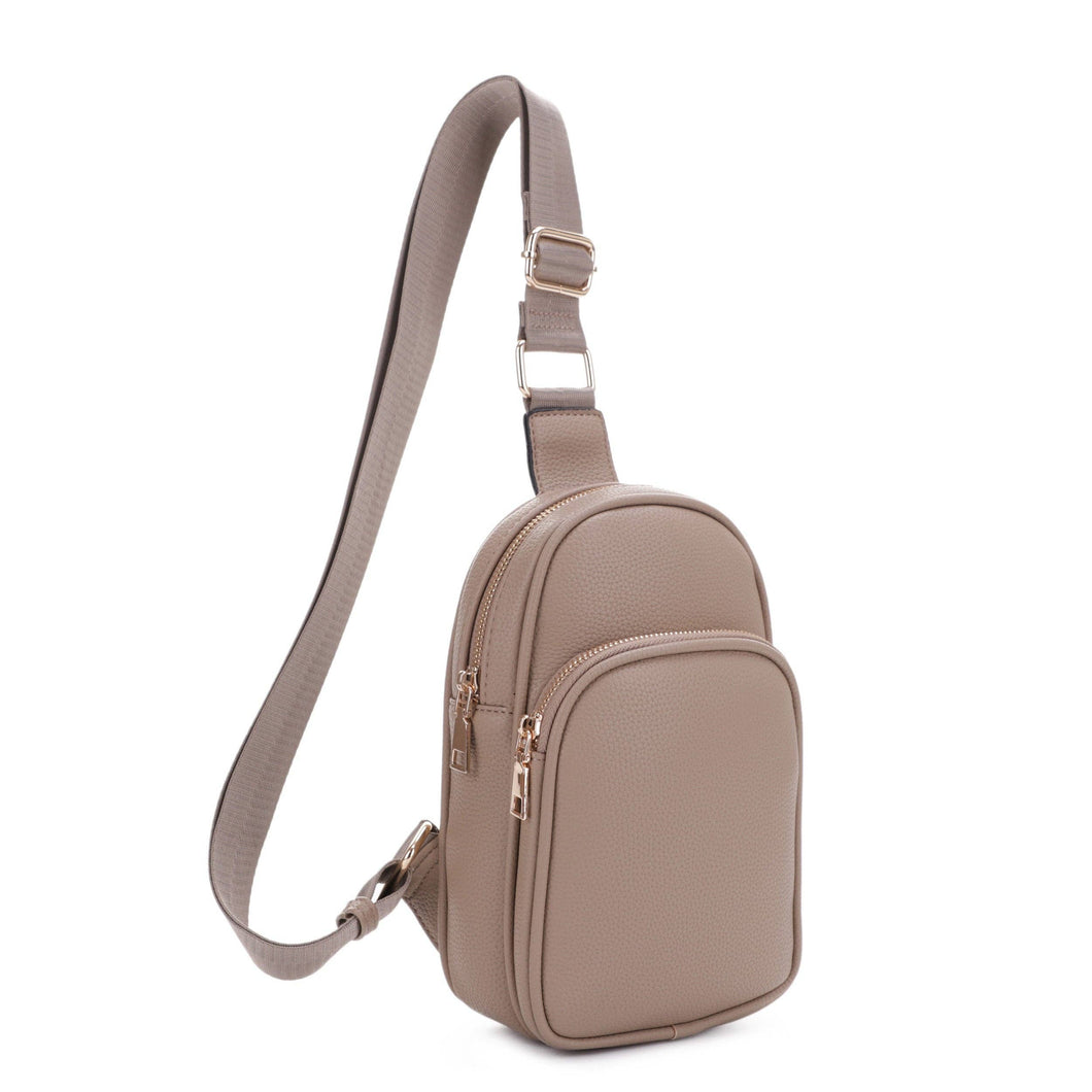 【新品タグ付き❗️】San Antonio Sling Bag Double Pocket Sling: Taupe – Crazy Ladies & More Inc.