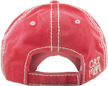 Load image into Gallery viewer, CAT MOM Washed Vintage Ball Cap: HPK
