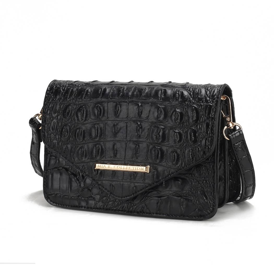 MKF Vanta Women's Saddle Crossbody Fashion Handbag.: Black