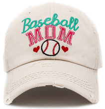 Load image into Gallery viewer, Baseball Mom Washed Vintage Ballcap: STN
