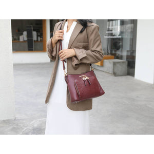 Anayra Shoulder Handbag, Crossover Women by Mia K: Taupe