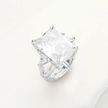 Load image into Gallery viewer, Rectangle Crystal Stretch Ring: Fuchsia
