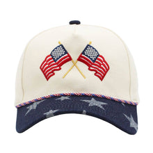 Load image into Gallery viewer, USA 250th Anniversary Patriotic Embroidered Baseball Cap: Denim,Multi
