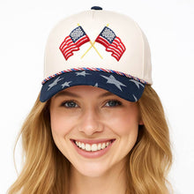 Load image into Gallery viewer, USA 250th Anniversary Patriotic Embroidered Baseball Cap: Denim,Multi
