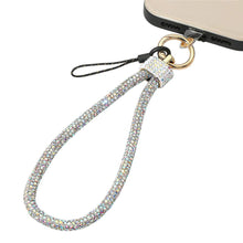 Load image into Gallery viewer, Bling Studded Phone Strap Keychain / Bag Charm: Gold,Pink
