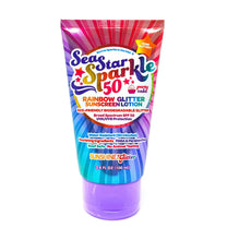 Load image into Gallery viewer, Sea Star Sparkle Party Cake SPF 50 Glitter Sunscreen
