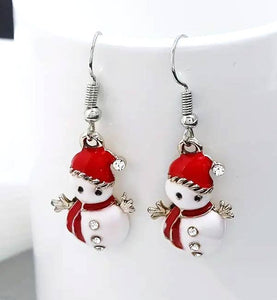 Festive Snowman Earrings Christmas
