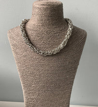 Load image into Gallery viewer, Knotted Silver Statement Necklace
