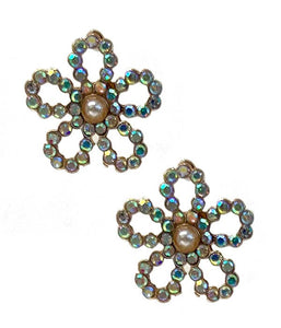 Crystal flower earring