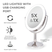 Load image into Gallery viewer, Zadro, Inc. - Huntington LED Oval Rechargeable Vanity Mirror
