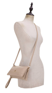Multicompartment Mini Crossbody: Sand