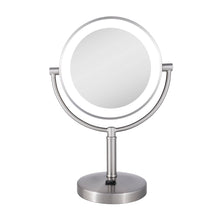 Load image into Gallery viewer, Laguna Lighted Makeup Mirror with Magnification: Chrome / Round / 5X/1X
