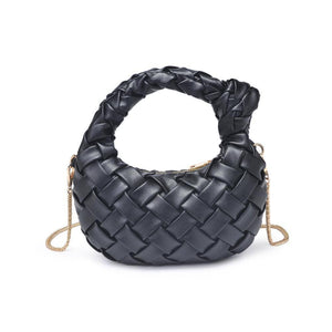 Nadia Woven Crossbody: Black