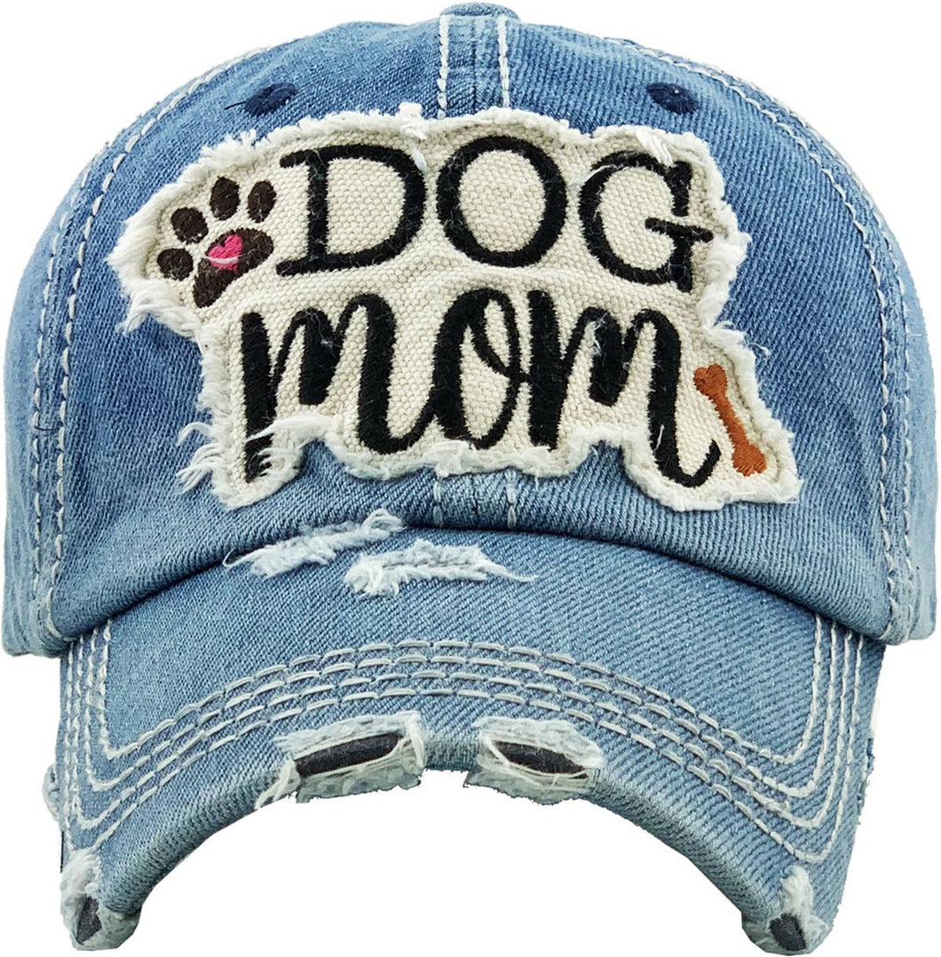 DOG MOM WASHED VINTAGE BALLCAP: MDM