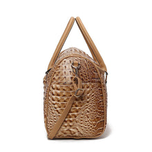 Load image into Gallery viewer, MKF Rina Crocodile Embossed Women’s Duffle Bag by Mia K: Charcoal
