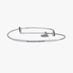 You Are My Sunshine Bangle Antique Silver